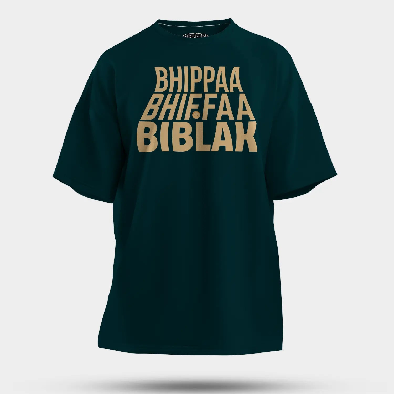 Bhippa Bhiffa Biblak Men/Unisex Oversized T-Shirt in Petrol Blue Color