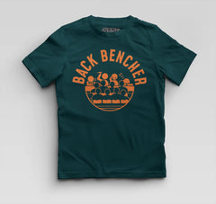 Back Bencher Boys Round Neck T-Shirt in Petrol Blue Color