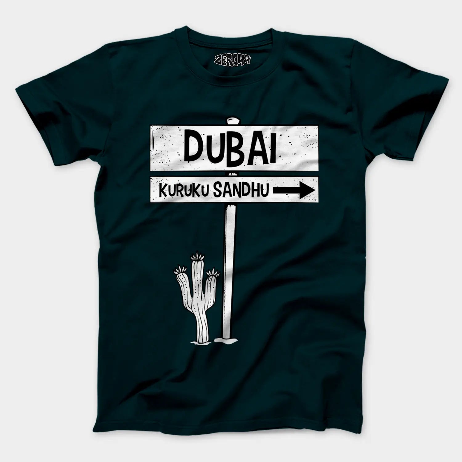 Dubai Kuruku Sandhu Men/Unisex T-Shirt in Petrol Blue Color