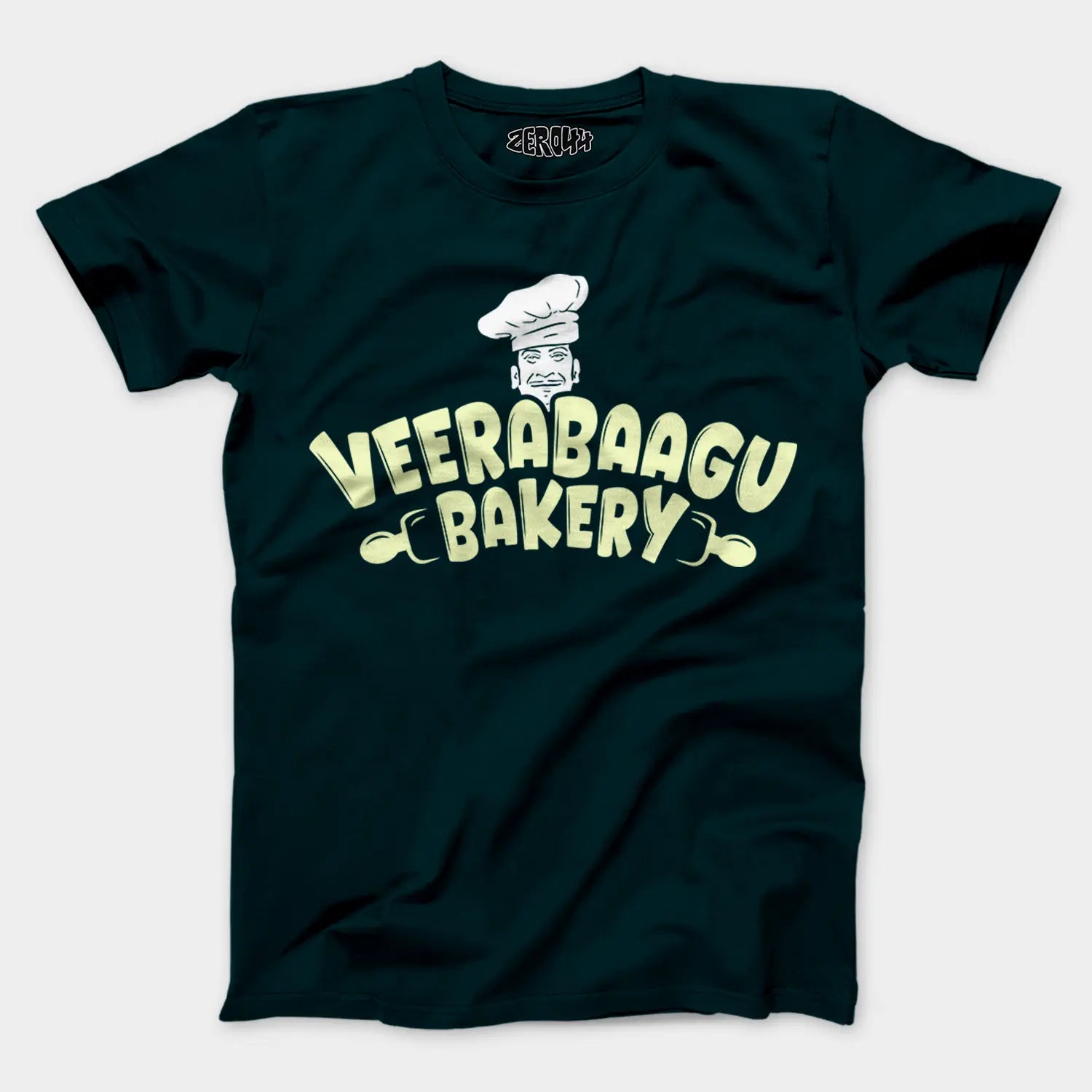 Veerabaagu Bakery Men/Unisex T-Shirt in Petrol Blue Color