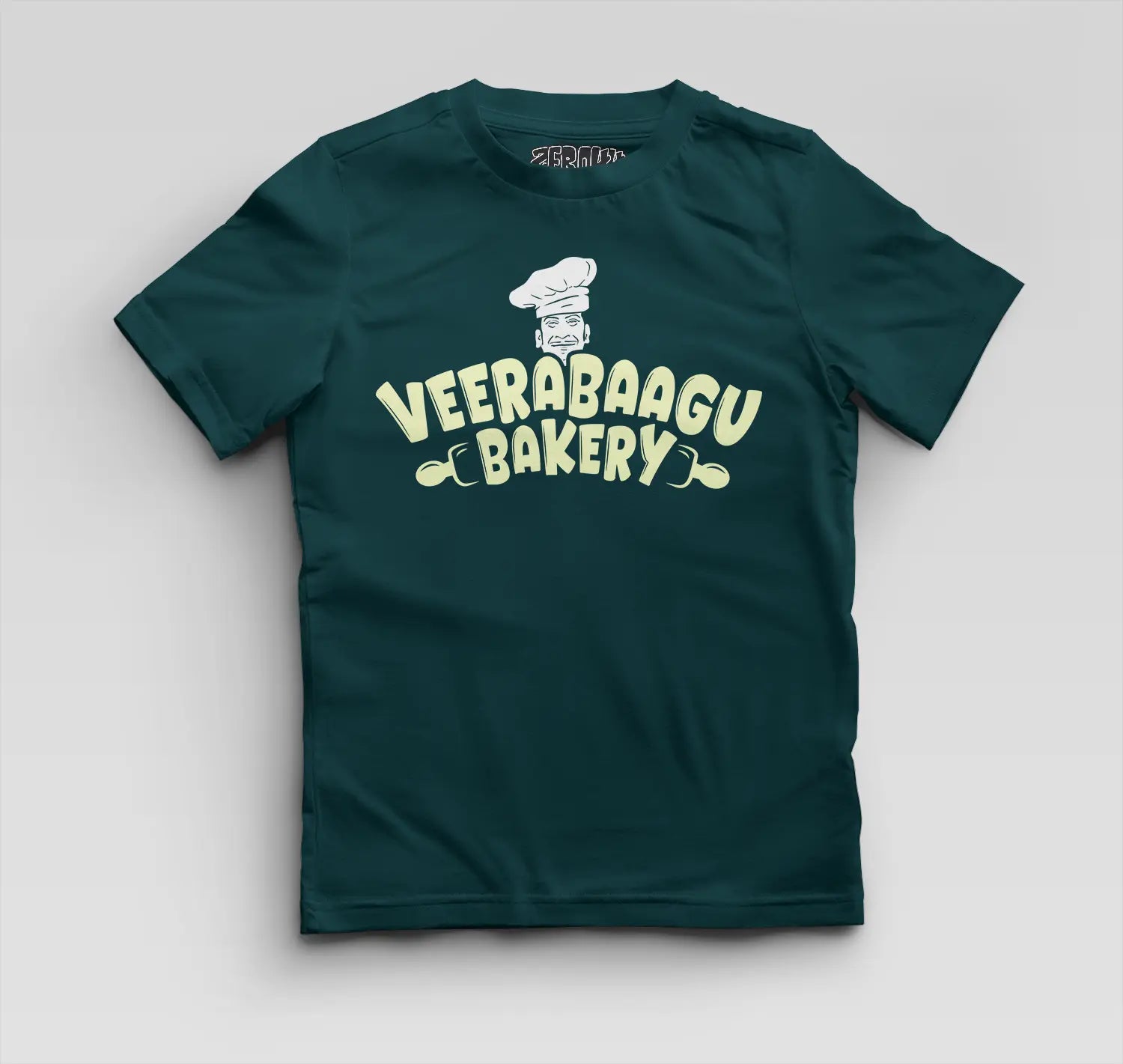 Veerabaagu Bakery Boys Round Neck T-Shirt in Petrol Blue Color