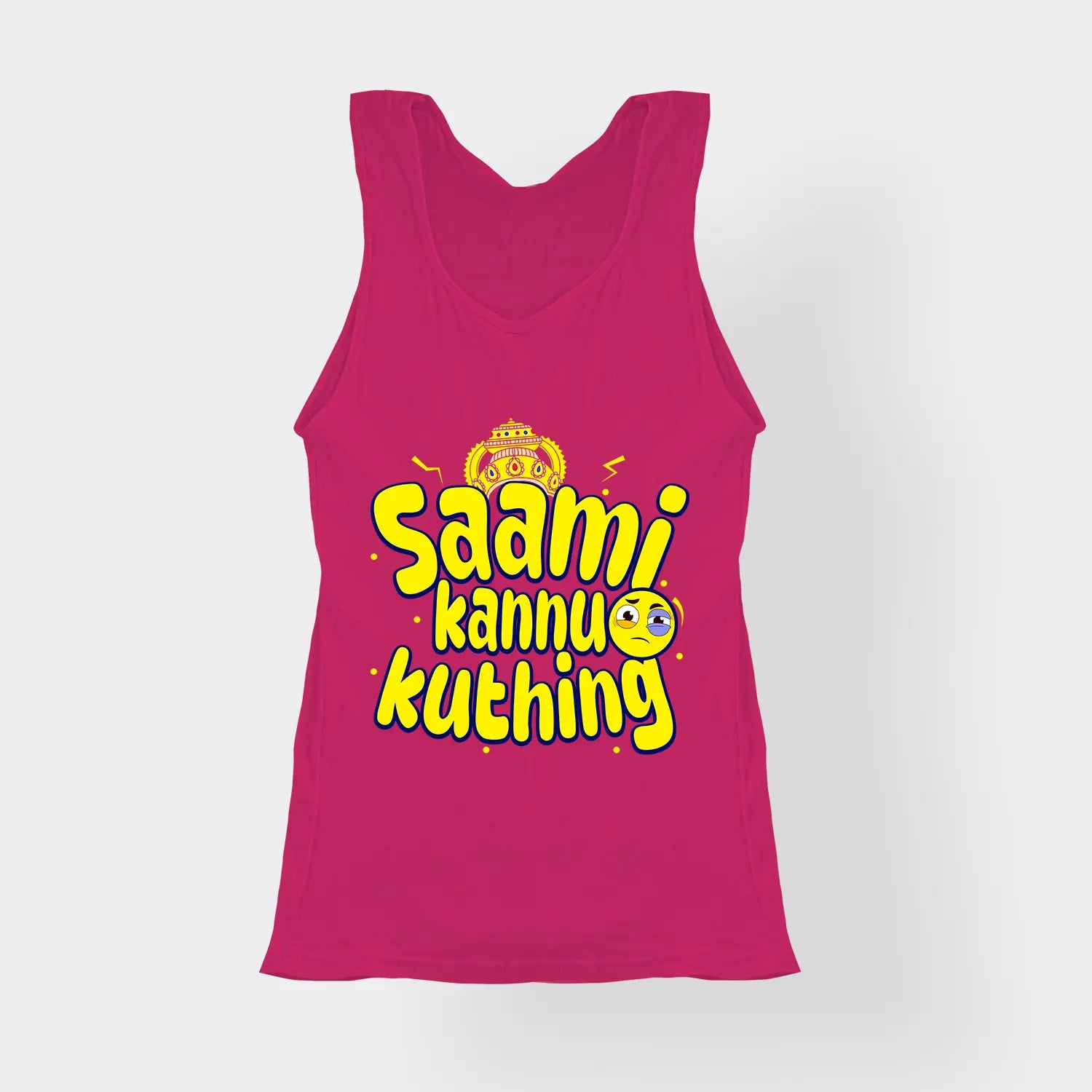Saami Kannu Kuthing Women's Tank Top in Pink Color