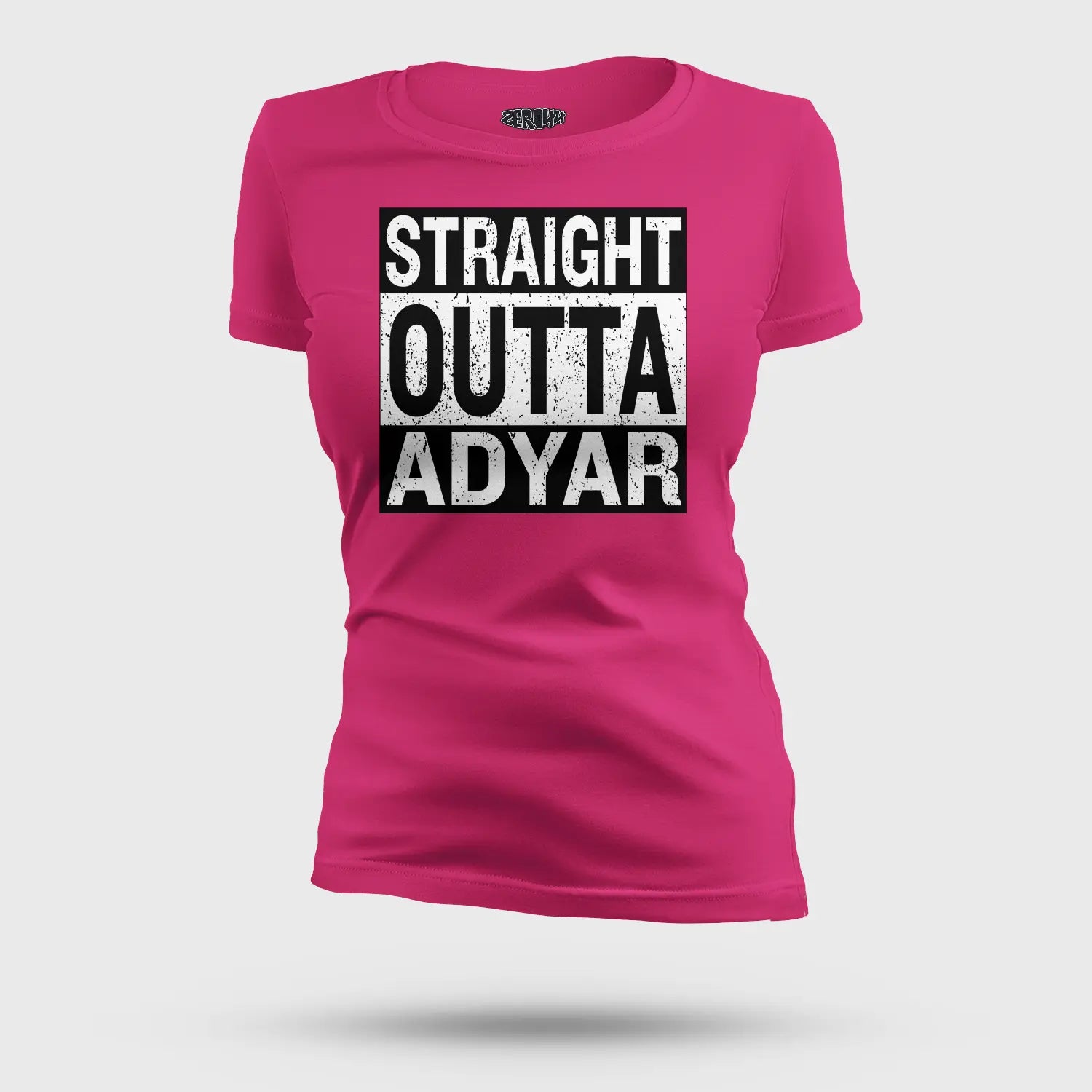 Straight Outta Adyar Women's T-Shirt in Pink Color
