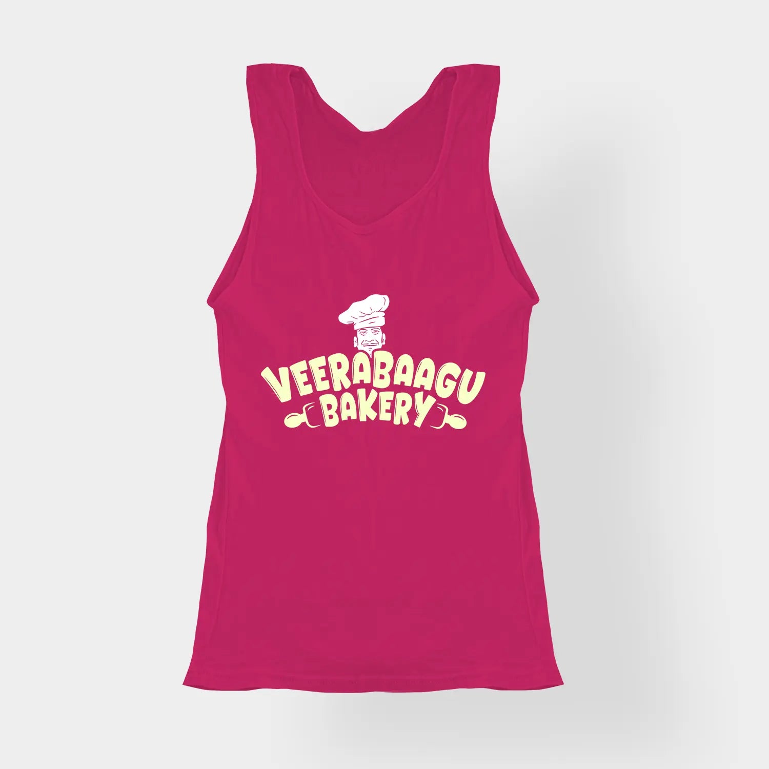 Veerabaagu Bakery Women's Tank Top in Pink Color