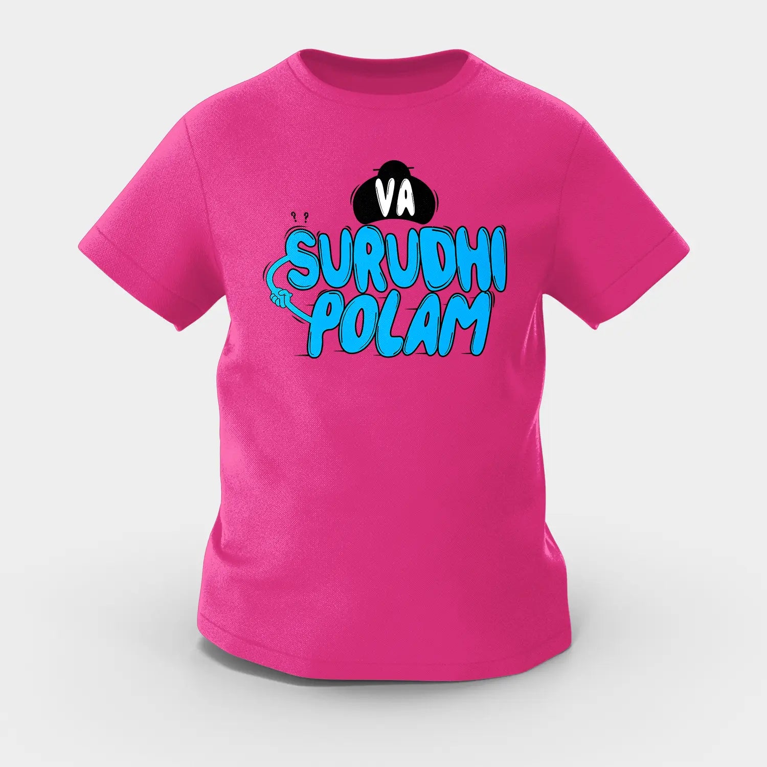 Va Surudhi Polam Girls Round Neck T-Shirt in Pink Color
