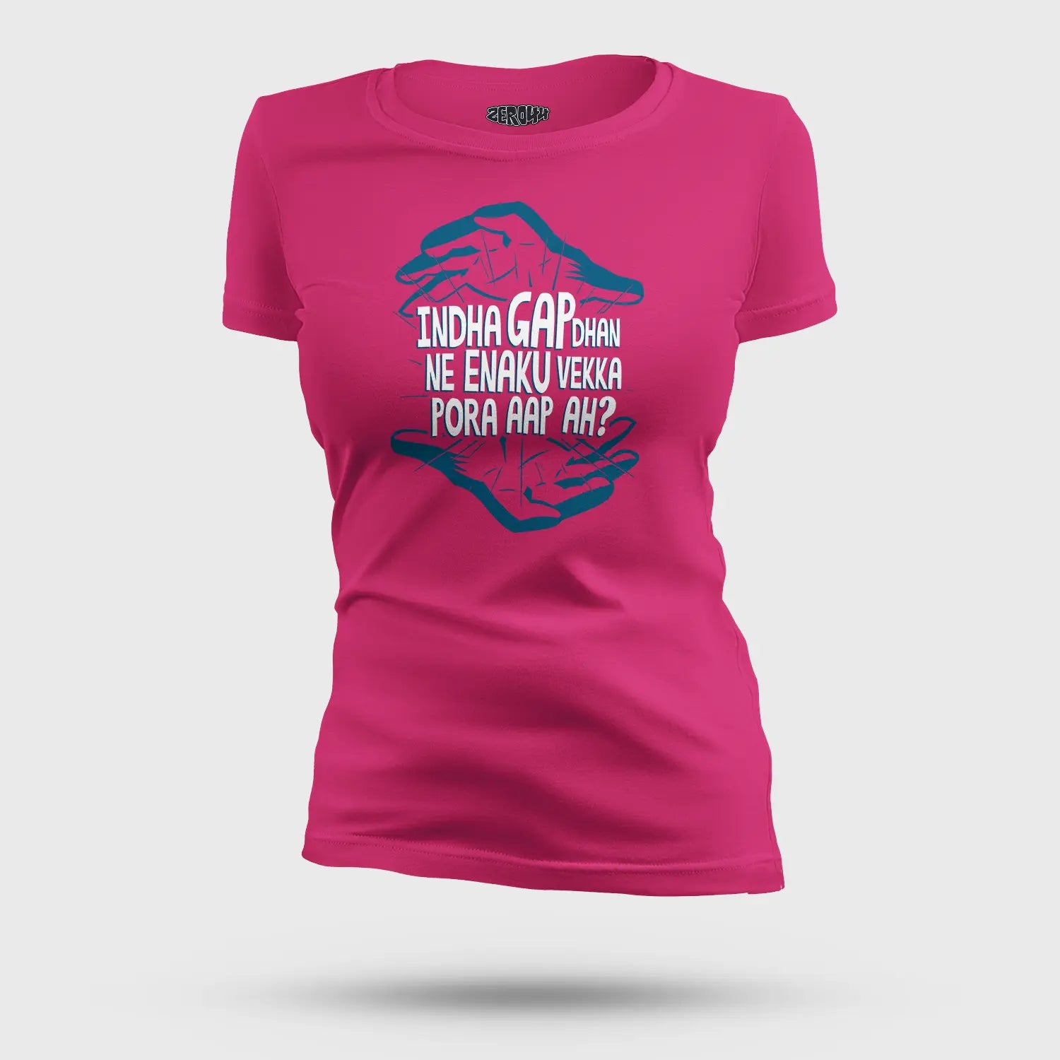 Indha Gap Dhan Ne Enaku Vekka Pora Aap Ah? Women's T-Shirt in Pink Color