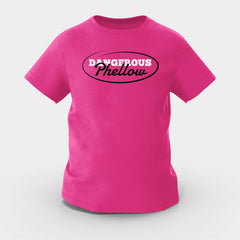 Dangerous Phellow Girls Round Neck T-Shirt in Pink Color