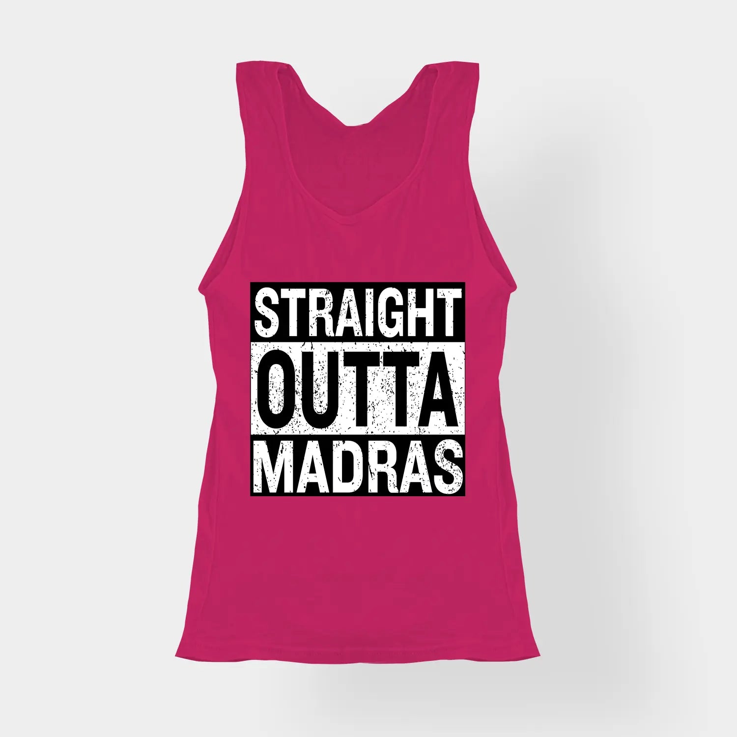 Straight Outta Madras Women's Tank Top in Pink Color
