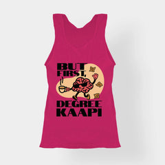 But First Degree Kaapi Women's Tank Top in Pink Color