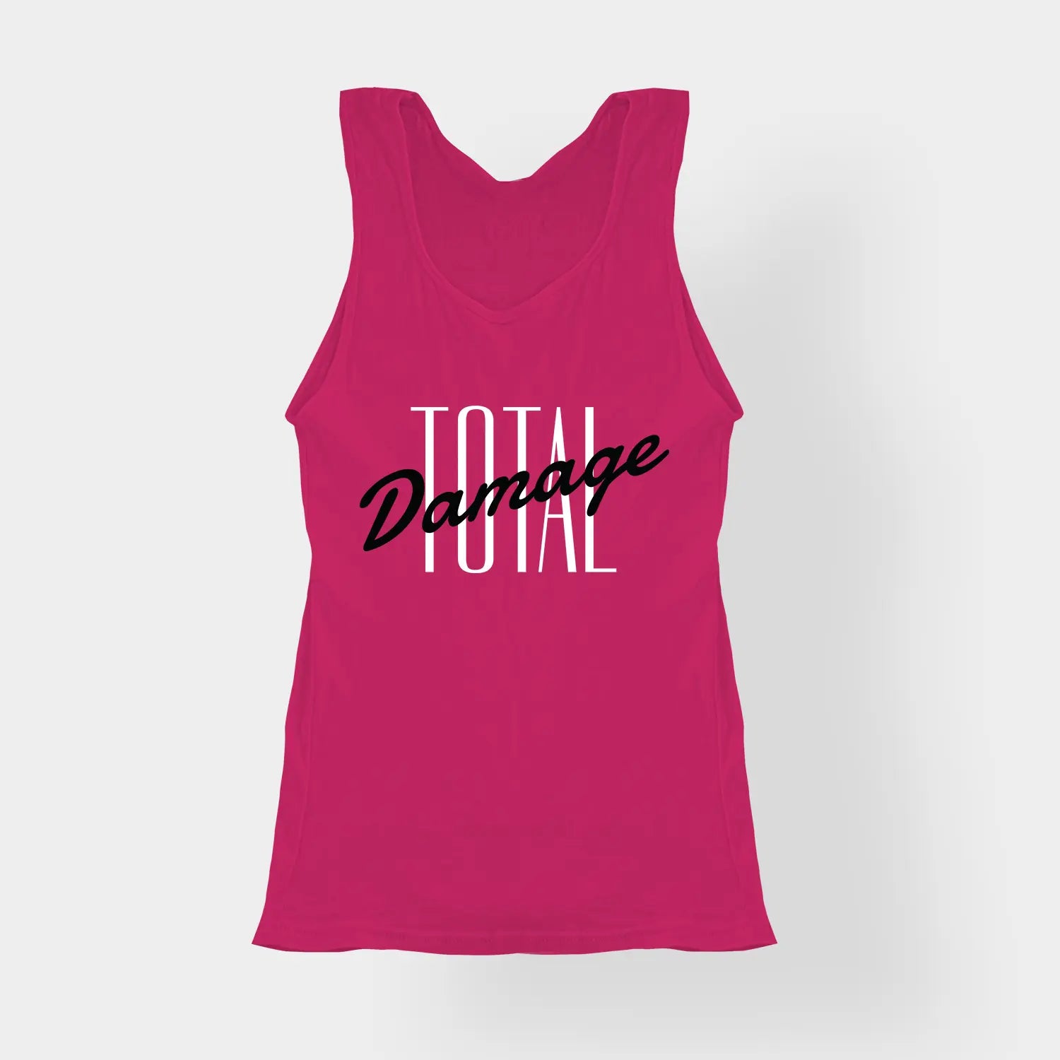 Total Damage Women's Tank Top in Pink Color