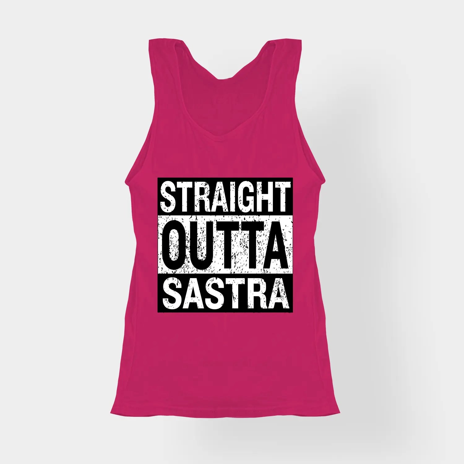 Straight Outta Sastra Women's Tank Top in Pink Color