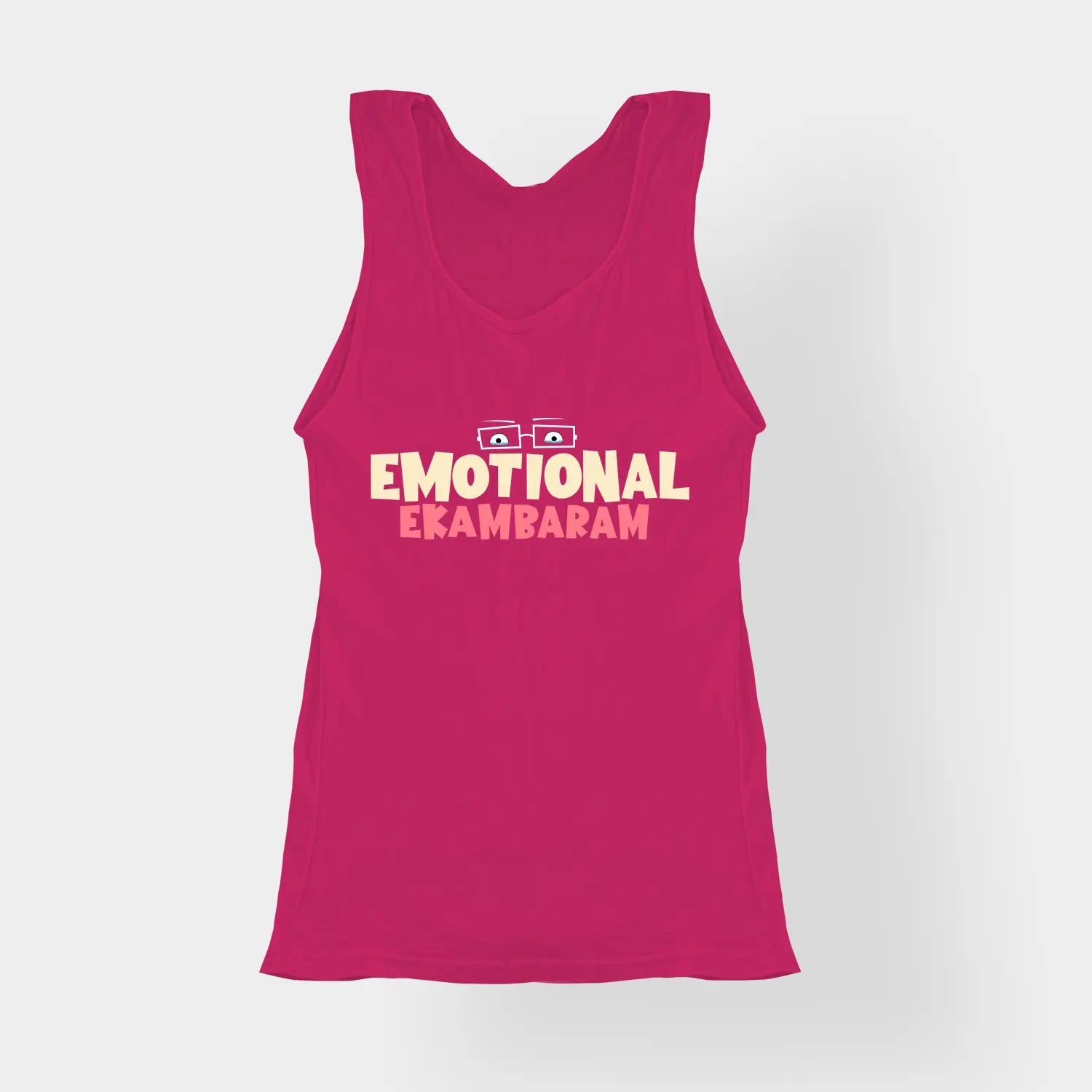 Emotional Ekambaram Women's Tank Top in Pink Color