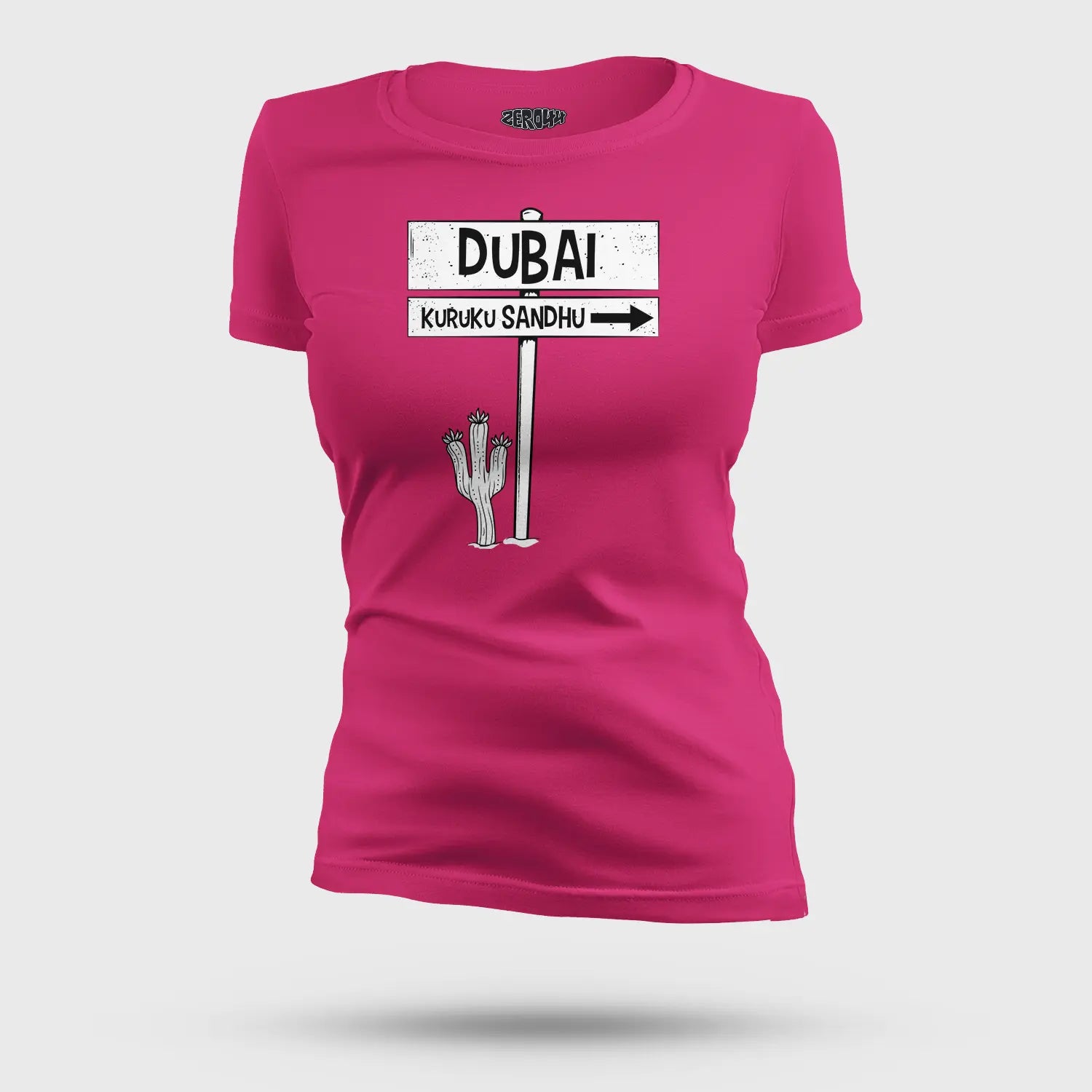 Dubai Kuruku Sandhu Women's T-Shirt in Pink Color