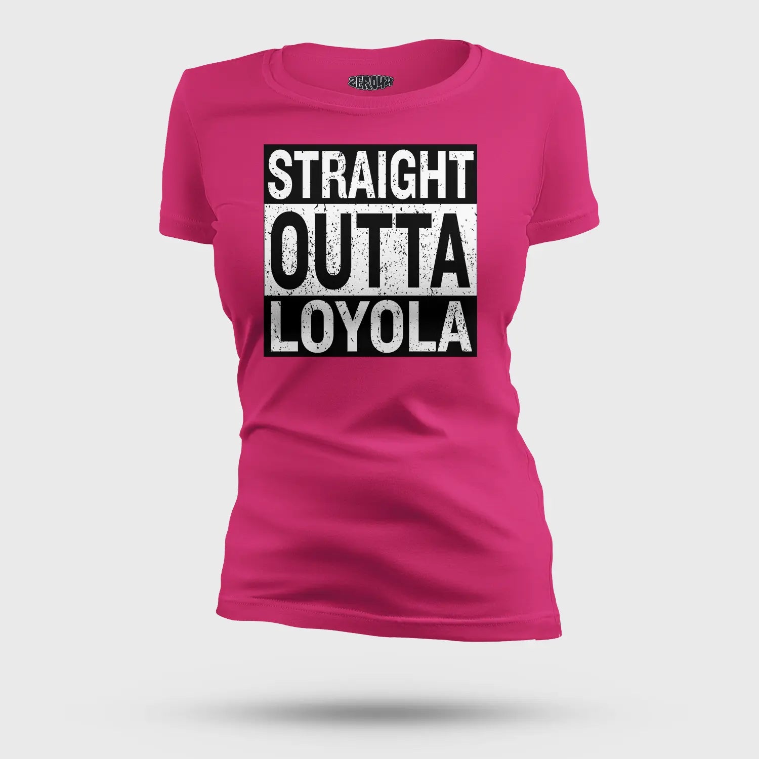 Straight Outta Loyola Women's T-Shirt in Pink Color