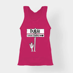 Dubai Kuruku Sandhu Women's Tank Top in Pink Color
