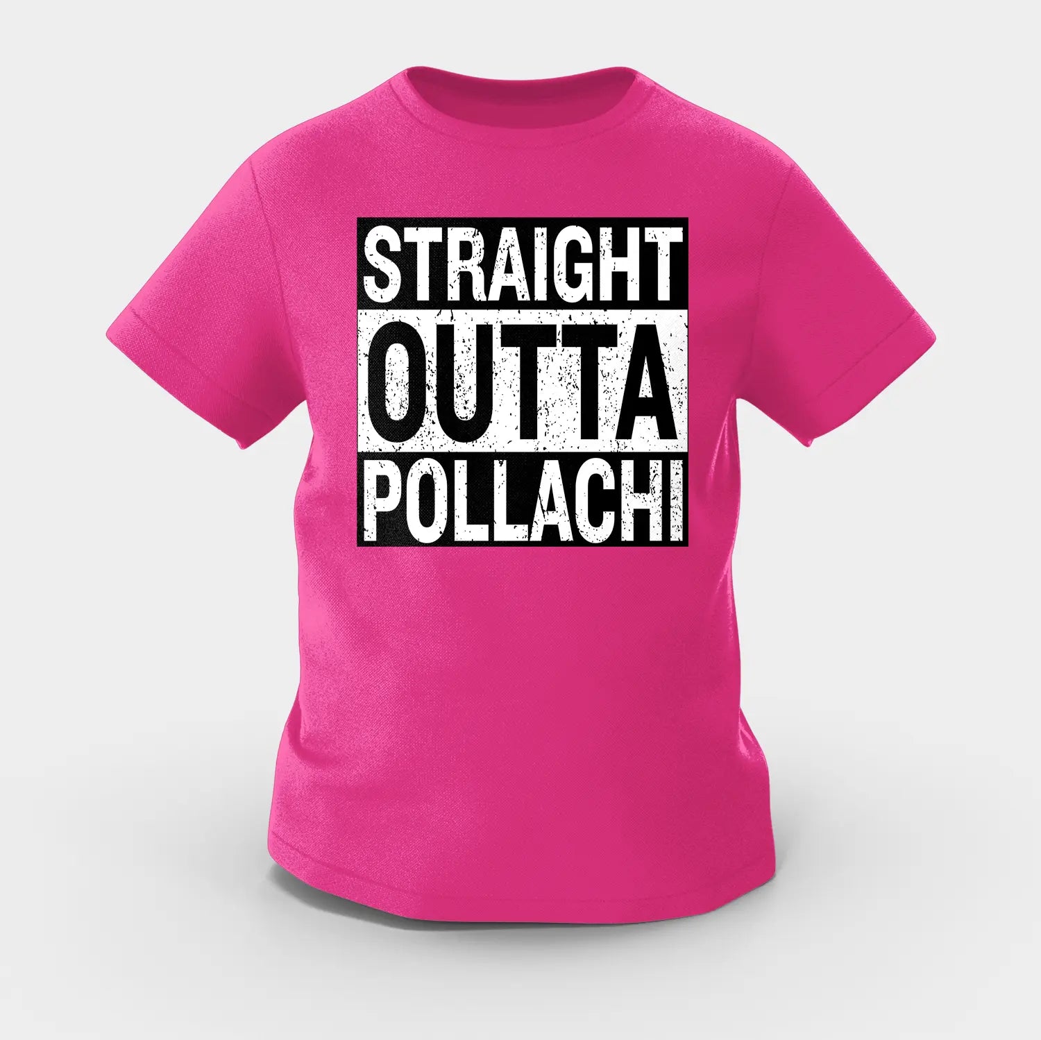 Straight Outta Pollachi Girls Round Neck T-Shirt in Pink Color