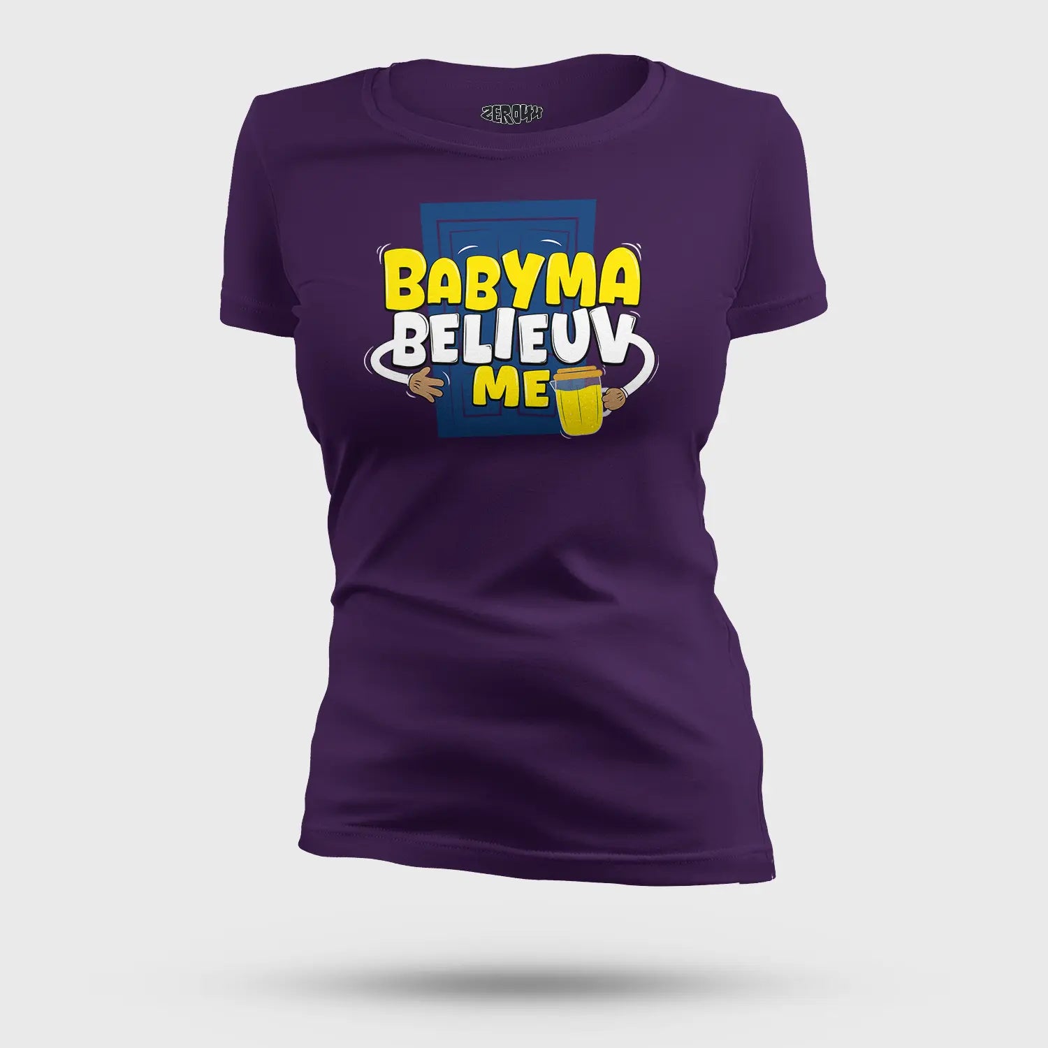 Babyma Belieuv Me Women's T-Shirt in Purple Color