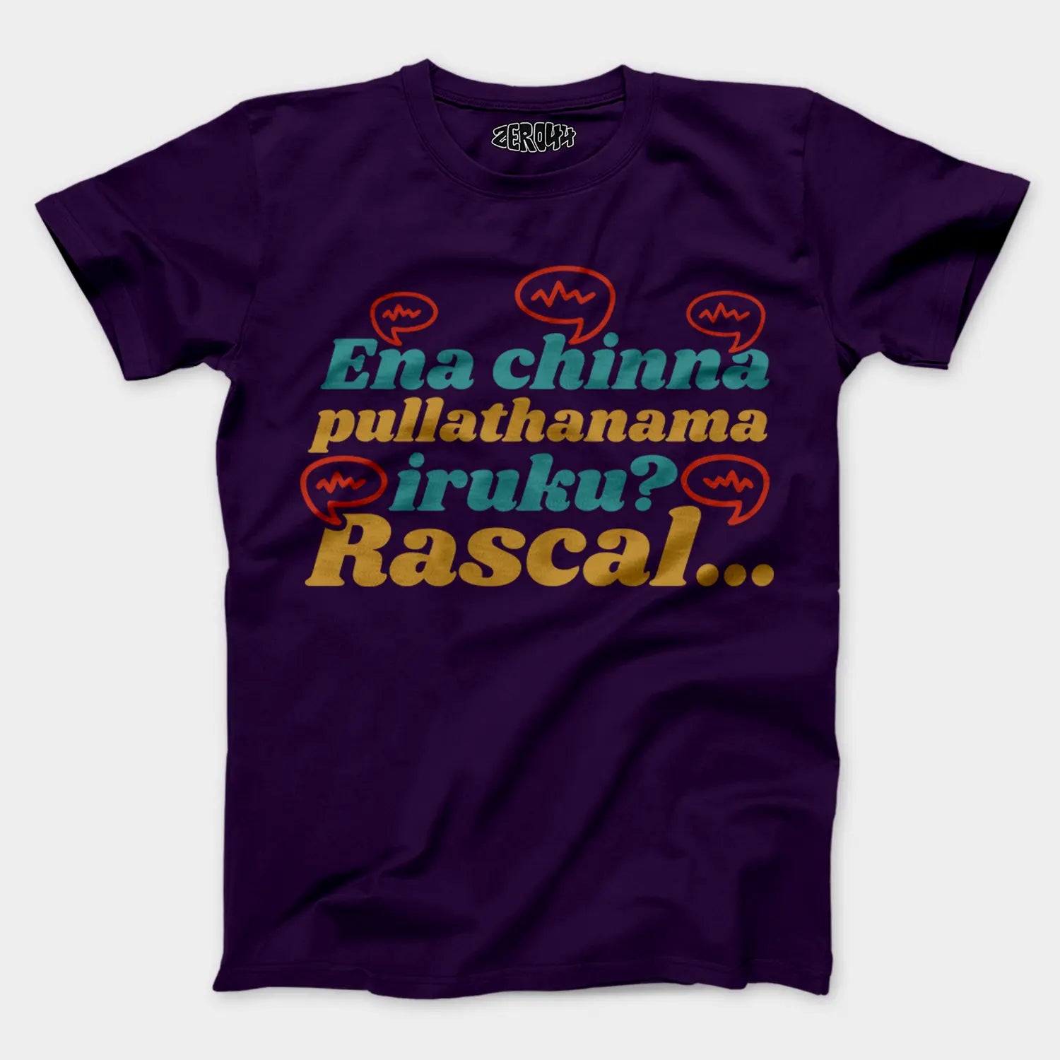 Ena Chinna Pulla Thanama Iruku Rascal Men/Unisex T-Shirt in Purple Color