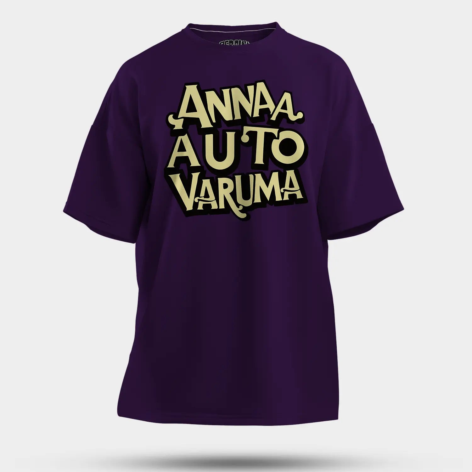 Anna Auto Varuma Men/Unisex Oversized T-Shirt in Purple Color