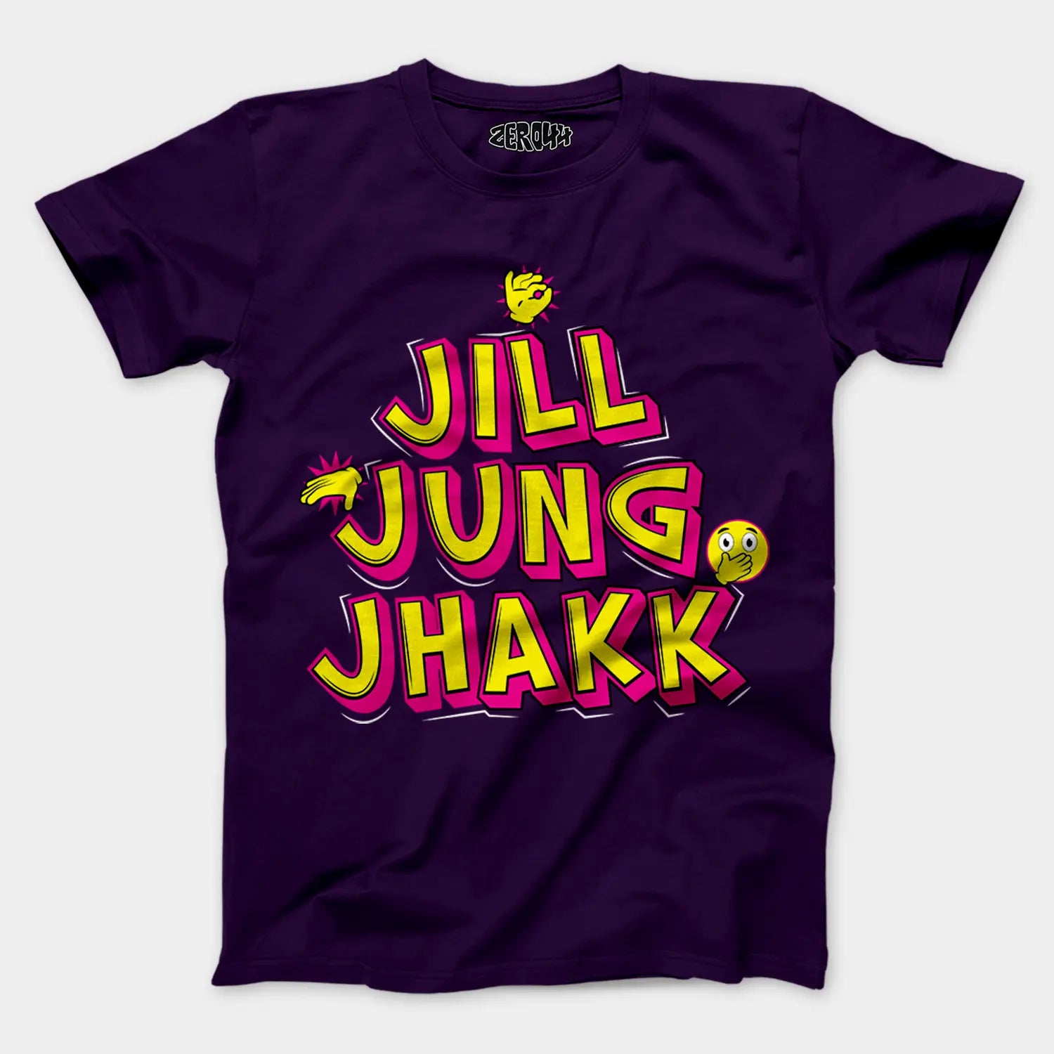 Jill Jung Jhakk Men/Unisex T-Shirt in Purple Color