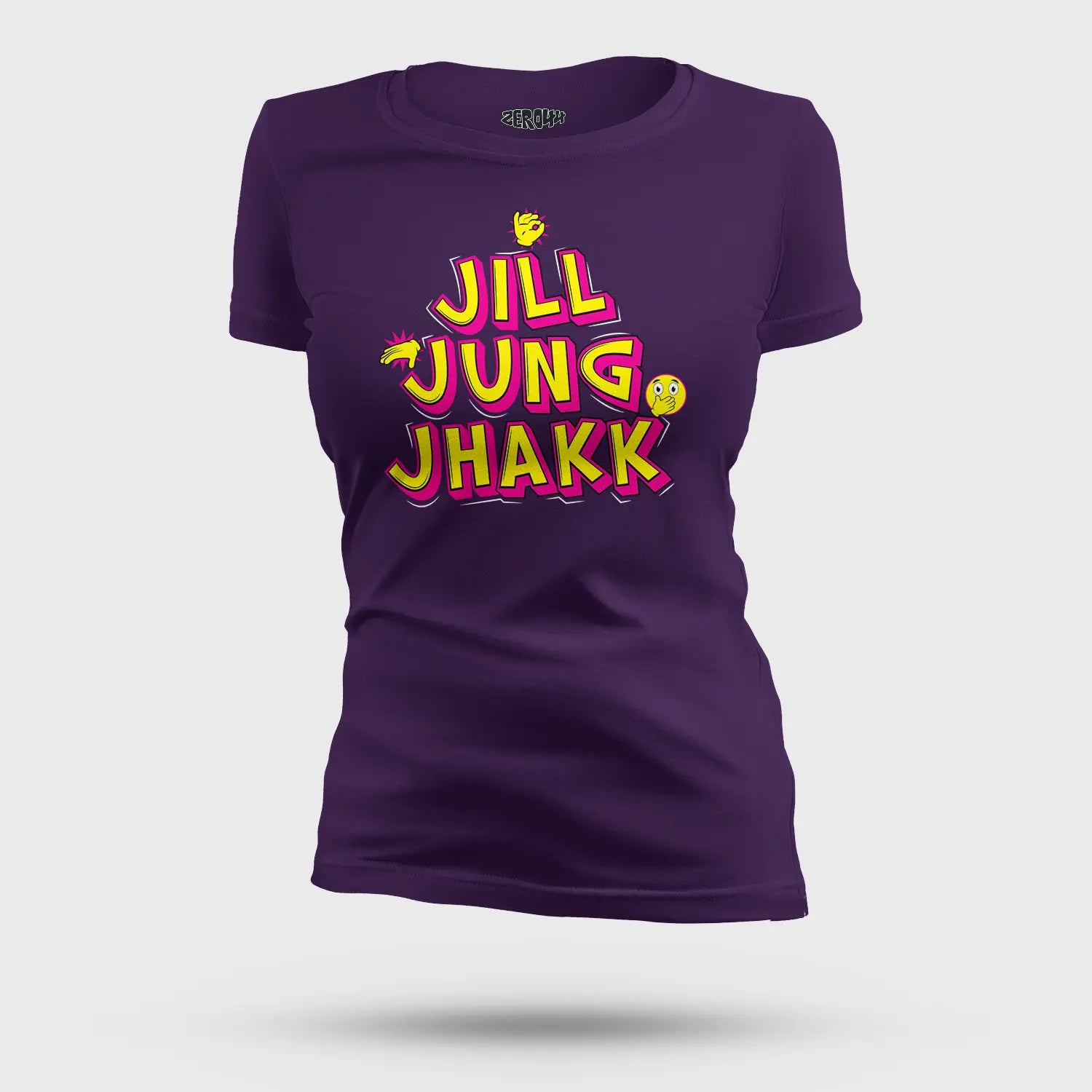 Jill Jung Jhakk Women's T-Shirt in Purple Color