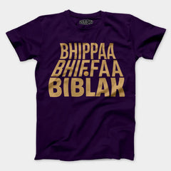 Bhippa Bhiffa Biblak Men/Unisex T-Shirt in Purple Color