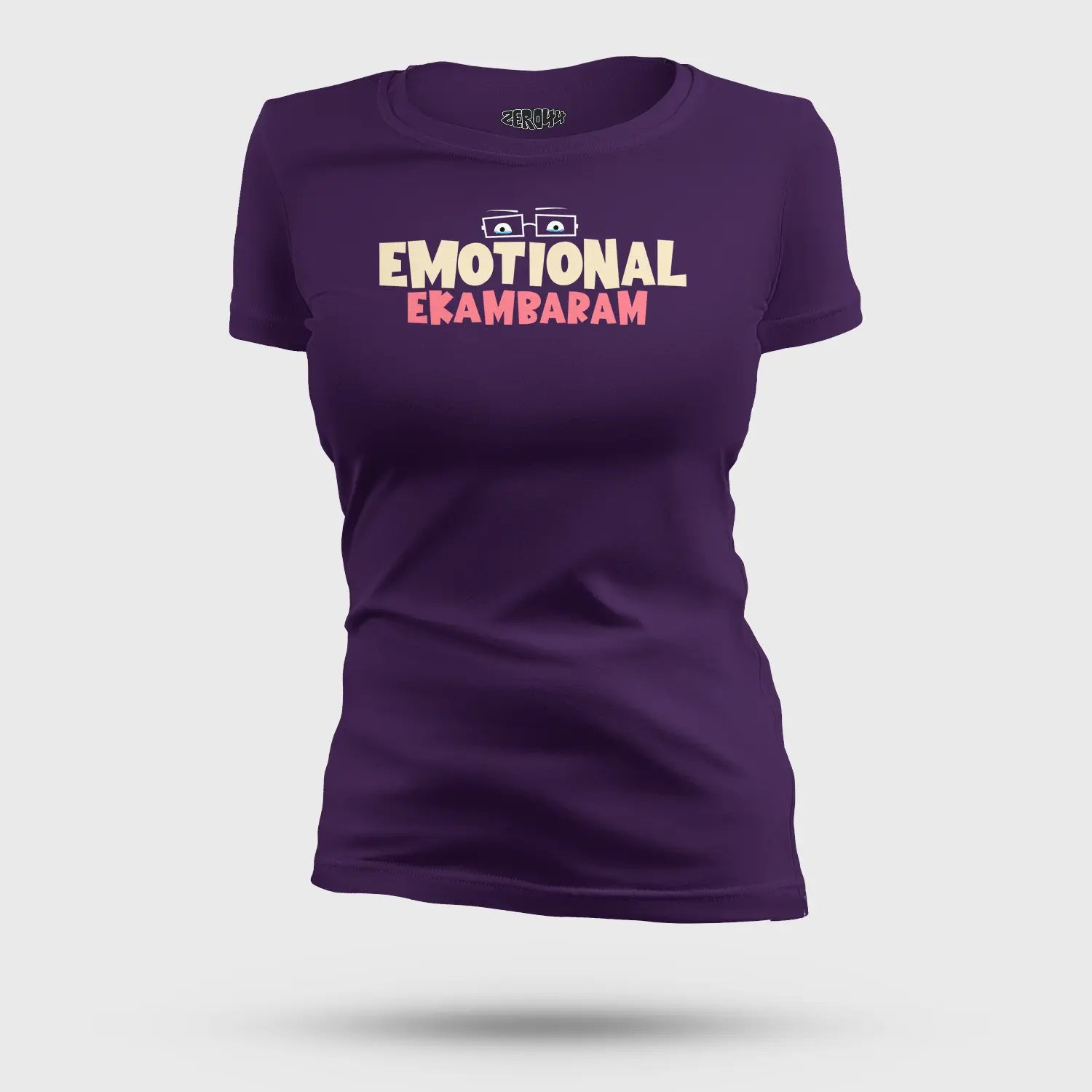 Emotional Ekambaram Women's T-Shirt in Purple Color