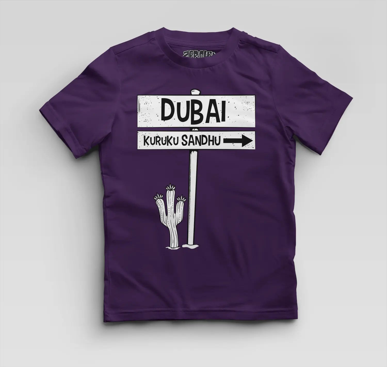Dubai Kuruku Sandhu Boys Round Neck T-Shirt in Purple Color