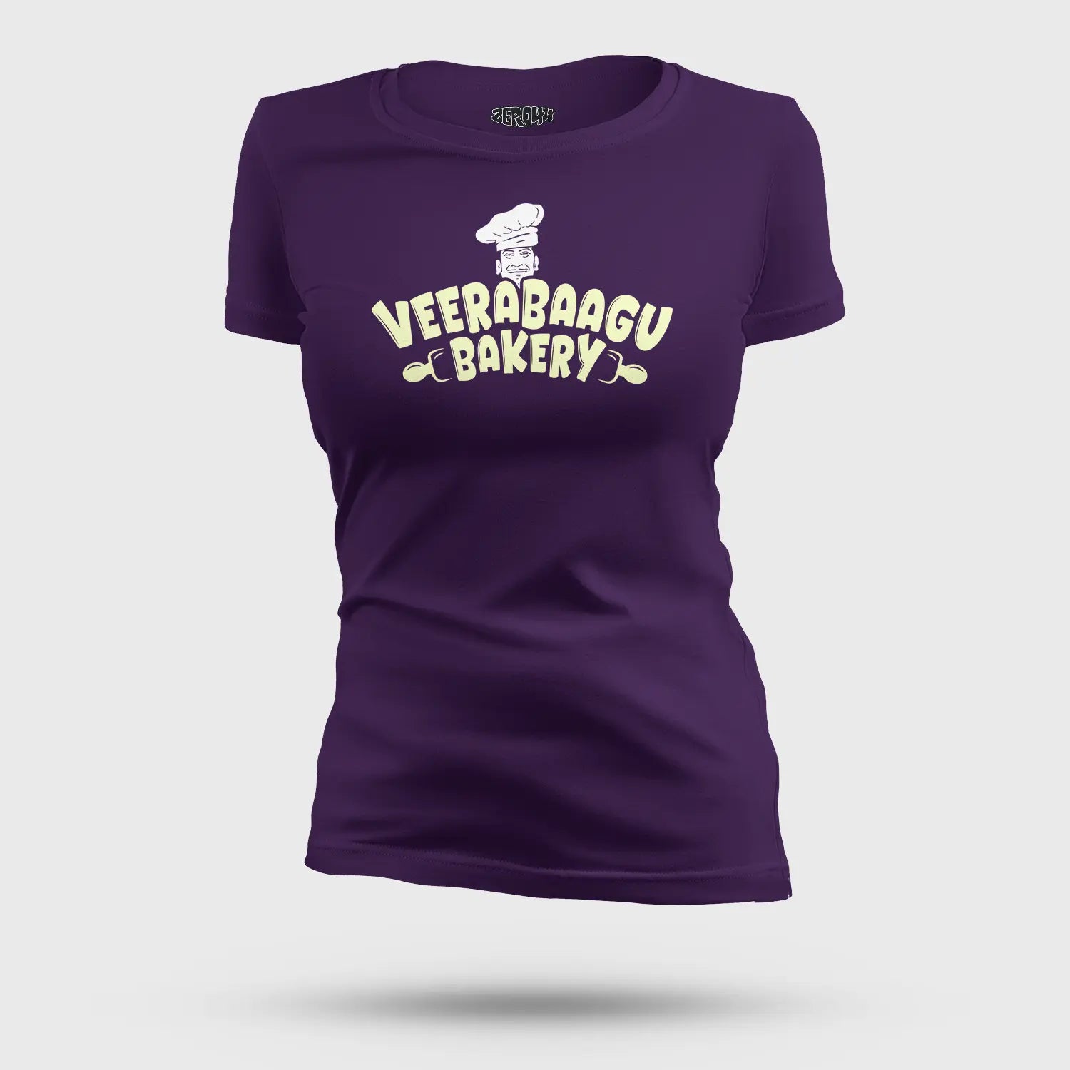 Veerabaagu Bakery Women's T-Shirt in Purple Color
