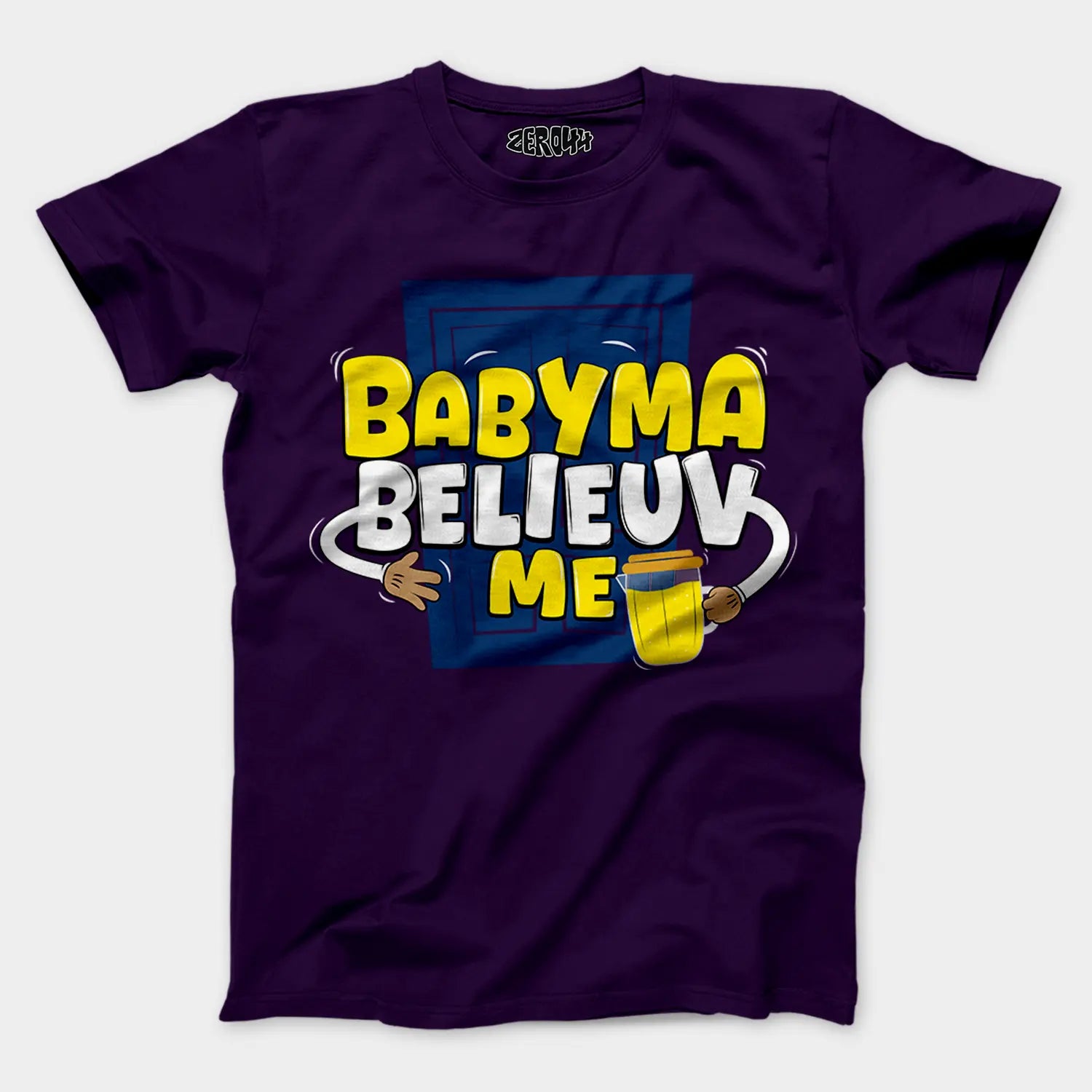 Babyma Belieuv Me Men/Unisex T-Shirt in Purple Color