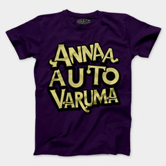 Anna Auto Varuma Men/Unisex T-Shirt in Purple Color