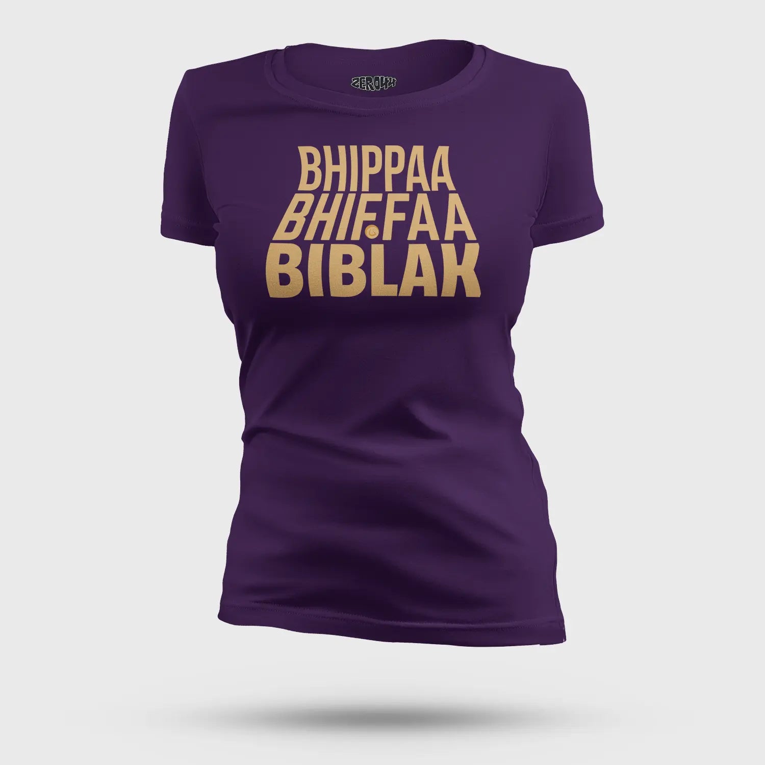 Bhippa Bhiffa Biblak Women's T-Shirt in Purple Color