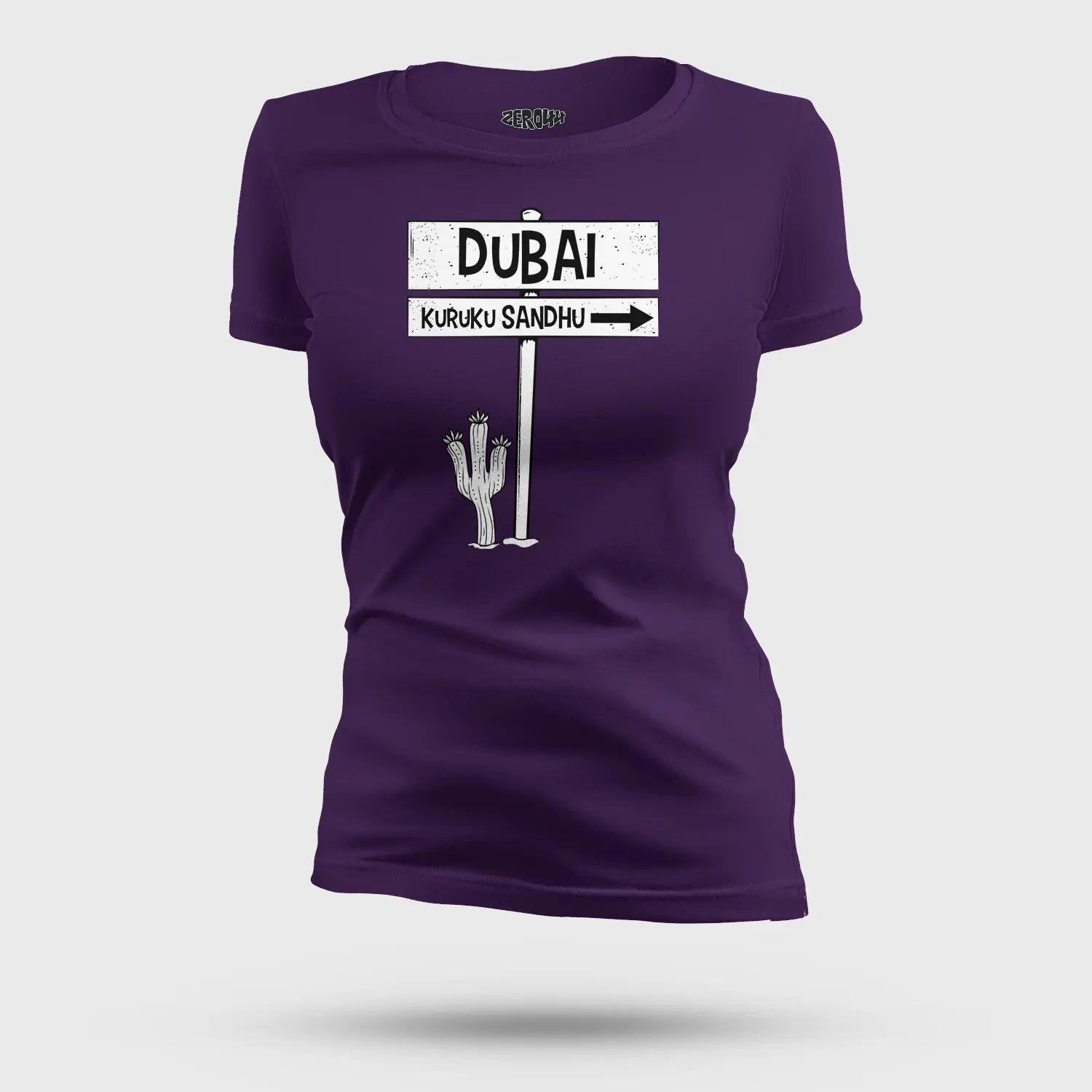 Dubai Kuruku Sandhu Women's T-Shirt in Purple Color