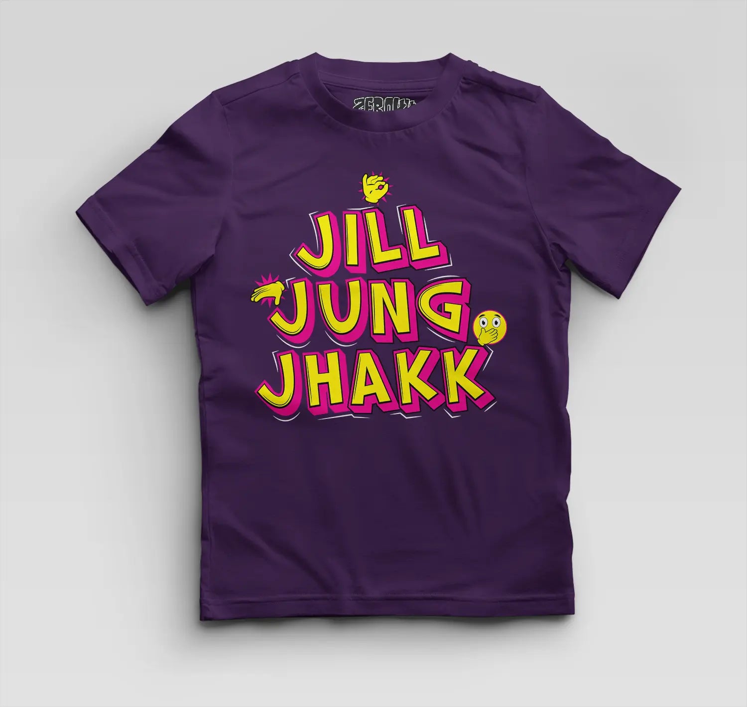 Jill Jung Jhakk Boys Round Neck T-Shirt in Purple Color