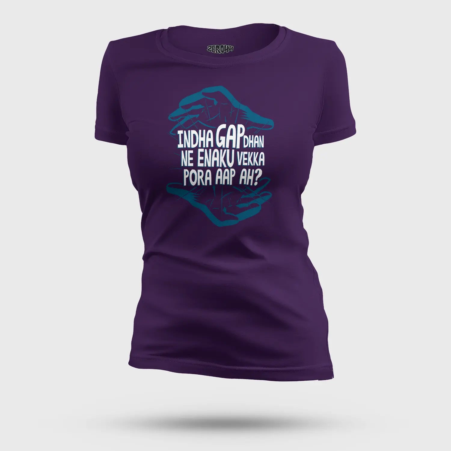 Indha Gap Dhan Ne Enaku Vekka Pora Aap Ah? Women's T-Shirt in Purple Color