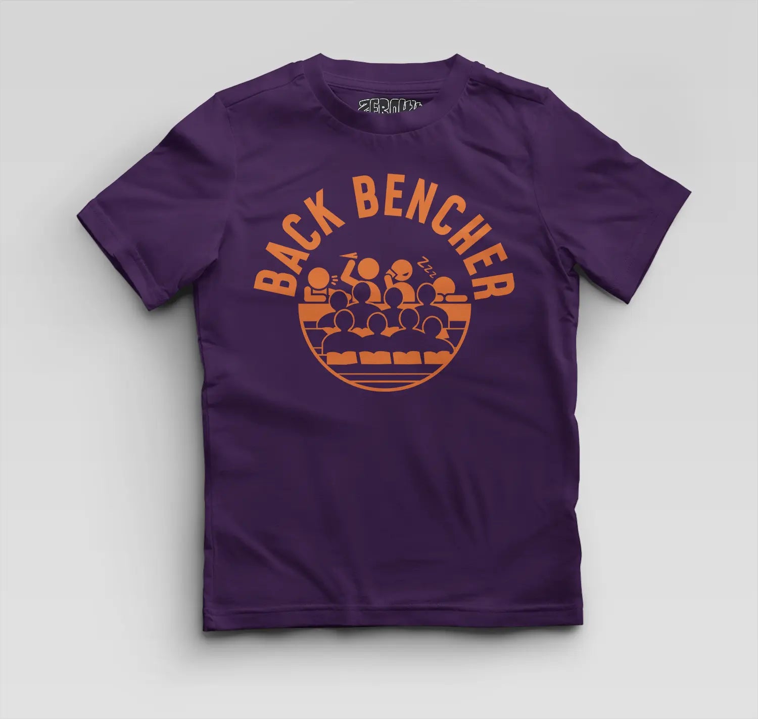 Back Bencher Boys Round Neck T-Shirt in Purple Color