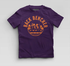 Back Bencher Boys Round Neck T-Shirt in Purple Color