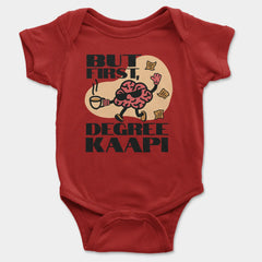 But First Degree Kaapi Onesie/Romper in Red Color