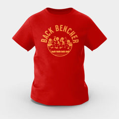 Back Bencher Girls Round Neck T-Shirt in Red Color