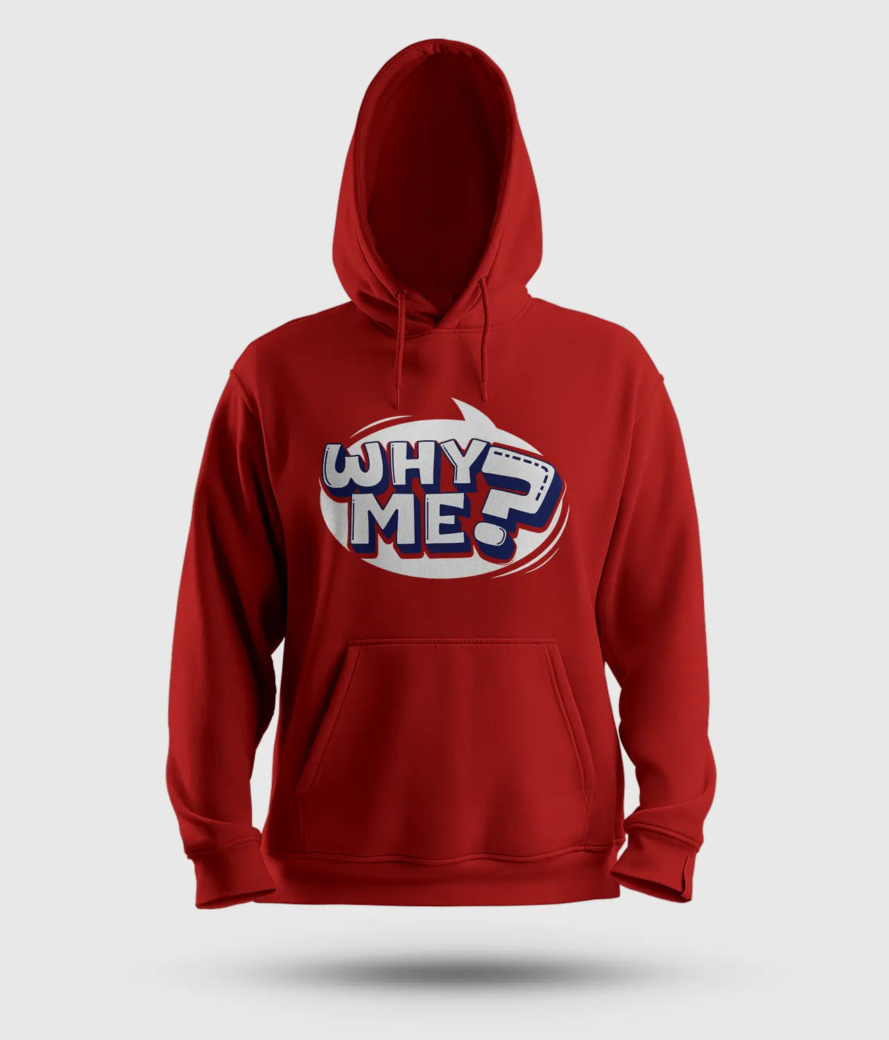 Why Me? Men/Unisex Hoodie in Red Color