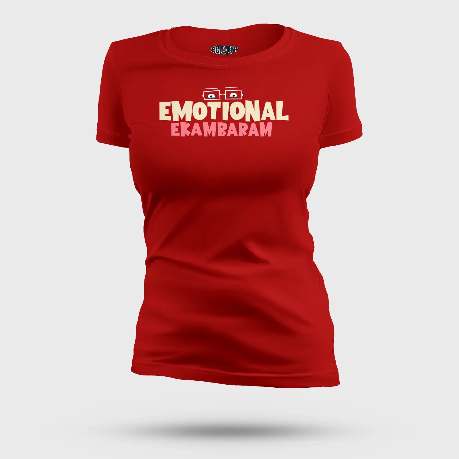 Emotional Ekambaram Women's T-Shirt in Red Color