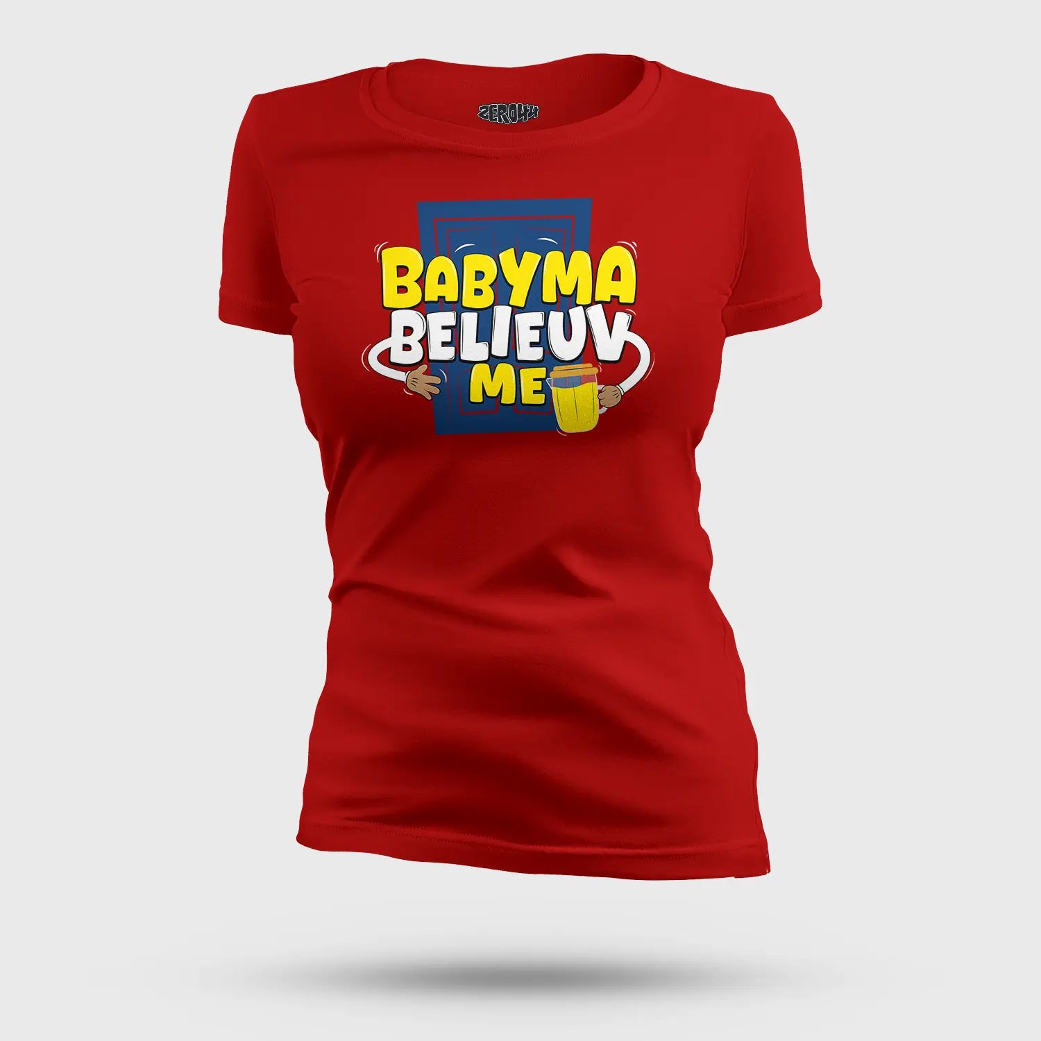 Babyma Belieuv Me Women's T-Shirt in Red Color
