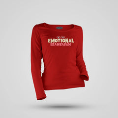 Emotional Ekambaram Women's Long Sleeve T-Shirt in Red Color