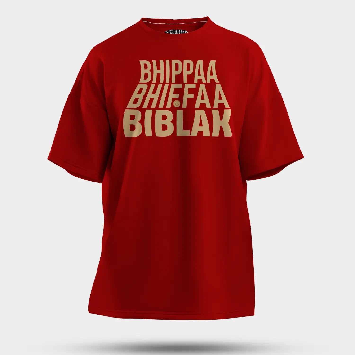 Bhippa Bhiffa Biblak Men/Unisex Oversized T-Shirt in Red Color