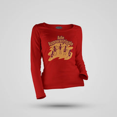 Ade Apprecentingala Women's Long Sleeve T-Shirt in Red Color