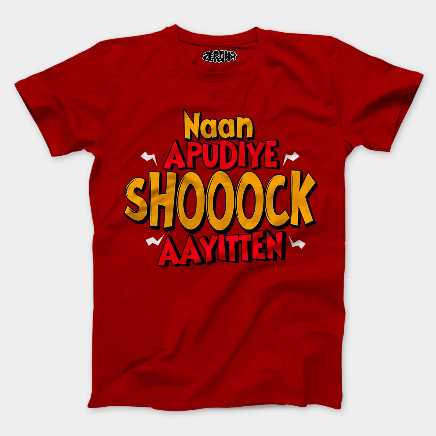 Naan Apudiye Shoooock Aayitten Men/Unisex T-Shirt in Red Color