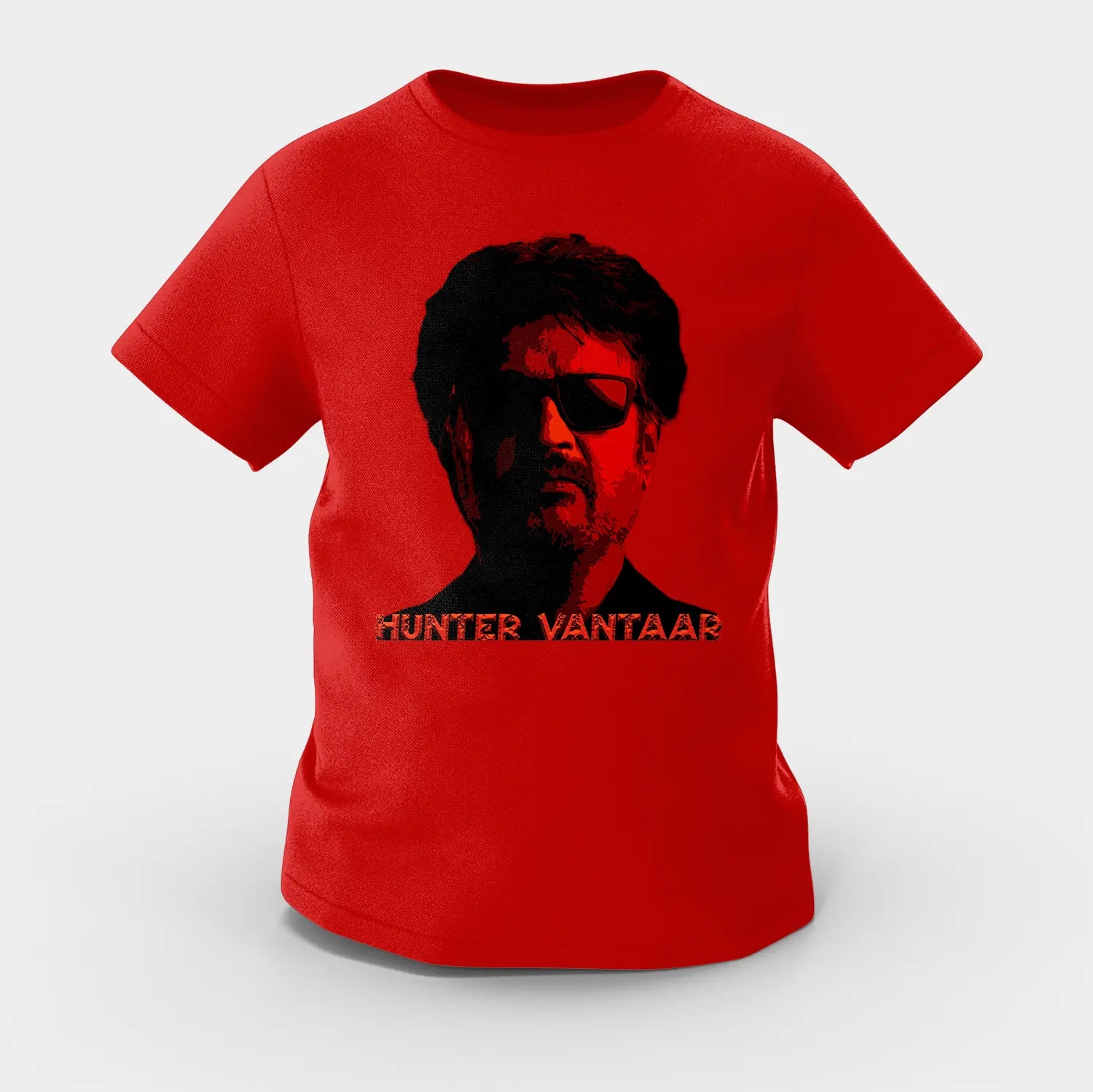 Hunter Vantaar Girls Round Neck T-Shirt in Red Color