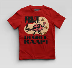 But First Degree Kaapi Boys Round Neck T-Shirt in Red Color