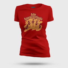 Ade Apprecentingala Women's T-Shirt in Red Color