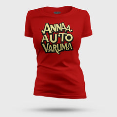 Anna Auto Varuma Women's T-Shirt in Red Color